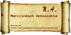 Marczinkech Antonietta névjegykártya